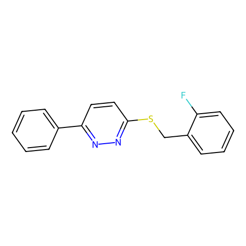 3-((2-Fluorobenzyl)thio)-6-phenylpyridazine structure