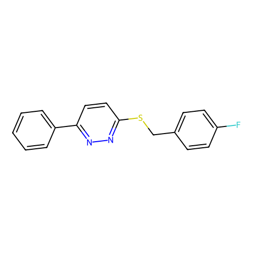 3-((4-Fluorobenzyl)thio)-6-phenylpyridazine structure