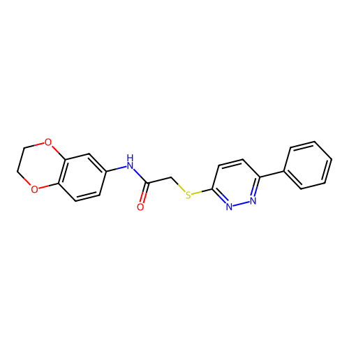 N-(2,3-dihydro-1,4-benzodioxin-6-yl)-2-(6-phenylpyridazin-3-yl)sulfanylacetamide structure