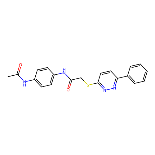 N-(4-acetamidophenyl)-2-((6-phenylpyridazin-3-yl)thio)acetamide structure