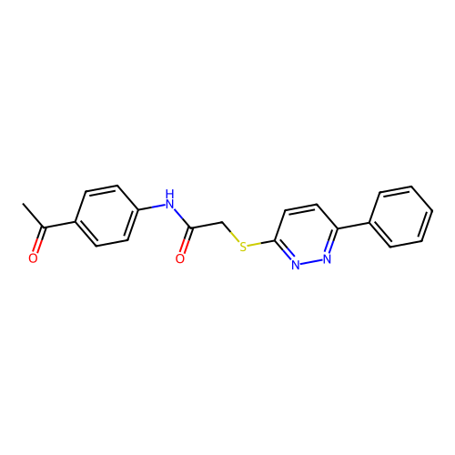 N-(4-acetylphenyl)-2-(6-phenylpyridazin-3-yl)sulfanylacetamide structure
