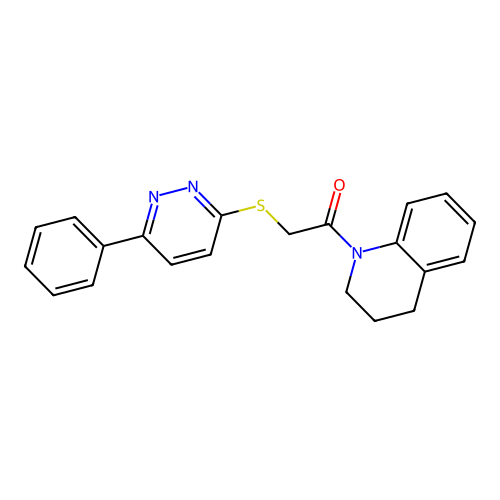 1-(3,4-dihydro-2H-quinolin-1-yl)-2-(6-phenylpyridazin-3-yl)sulfanylethanone structure