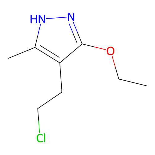 3-Methyl-4-(2-chloroethyl)-5-ethoxy-1H-pyrazole structure