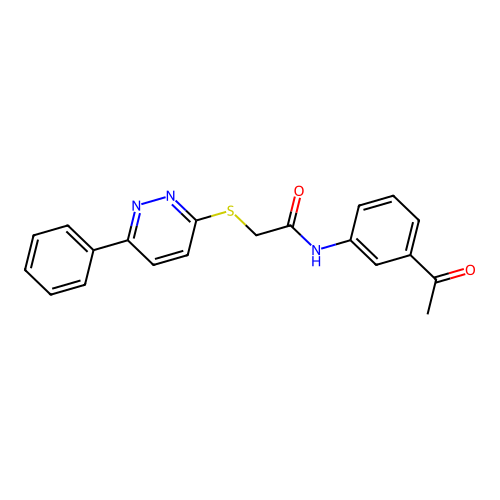 N-(3-acetylphenyl)-2-(6-phenylpyridazin-3-yl)sulfanylacetamide structure