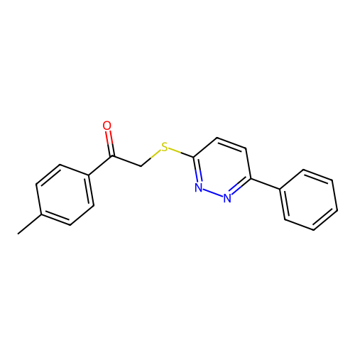 2-((6-Phenylpyridazin-3-yl)thio)-1-(p-tolyl)ethanone structure