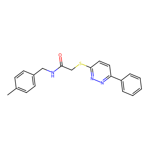 N-(4-methylbenzyl)-2-((6-phenylpyridazin-3-yl)thio)acetamide structure