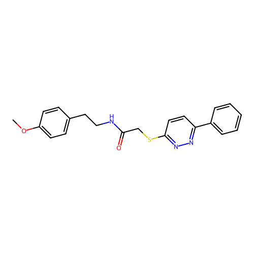 N-(4-methoxyphenethyl)-2-((6-phenylpyridazin-3-yl)thio)acetamide structure