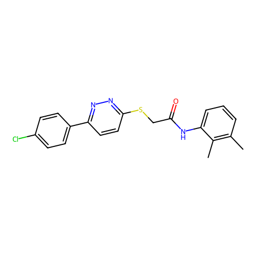2-[6-(4-chlorophenyl)pyridazin-3-yl]sulfanyl-N-(2,3-dimethylphenyl)acetamide structure