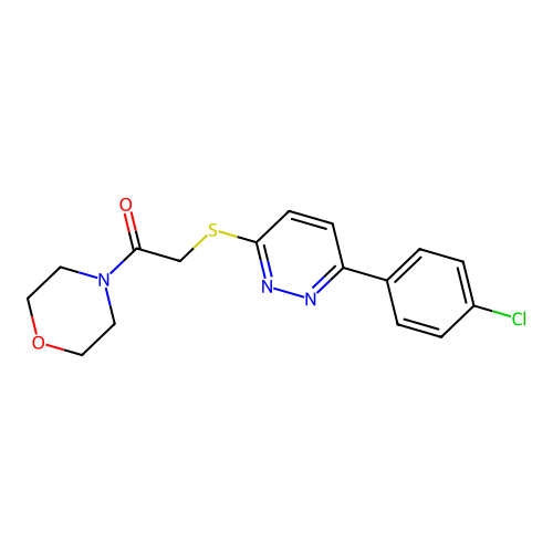 2-((6-(4-Chlorophenyl)pyridazin-3-yl)thio)-1-morpholinoethanone structure