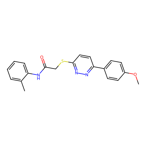 2-((6-(4-methoxyphenyl)pyridazin-3-yl)thio)-N-(o-tolyl)acetamide structure