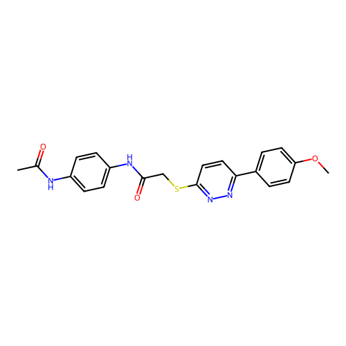 N-(4-acetamidophenyl)-2-[6-(4-methoxyphenyl)pyridazin-3-yl]sulfanylacetamide structure