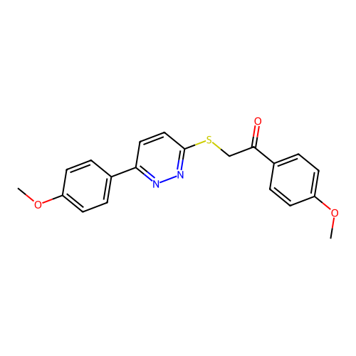 1-(4-Methoxyphenyl)-2-((6-(4-methoxyphenyl)pyridazin-3-yl)thio)ethanone structure