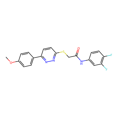 N-(3,4-difluorophenyl)-2-[6-(4-methoxyphenyl)pyridazin-3-yl]sulfanylacetamide structure