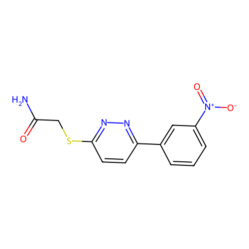 2-[6-(3-Nitrophenyl)pyridazin-3-yl]sulfanylacetamide structure