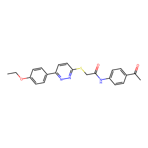 N-(4-acetylphenyl)-2-[6-(4-ethoxyphenyl)pyridazin-3-yl]sulfanylacetamide structure