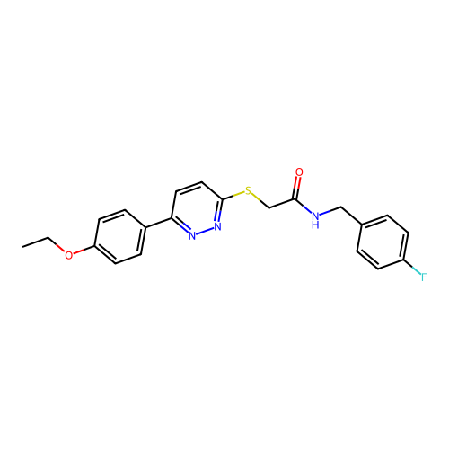 2-((6-(4-ethoxyphenyl)pyridazin-3-yl)thio)-N-(4-fluorobenzyl)acetamide structure