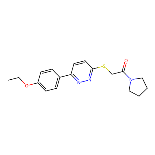 2-[6-(4-Ethoxyphenyl)pyridazin-3-yl]sulfanyl-1-pyrrolidin-1-ylethanone structure