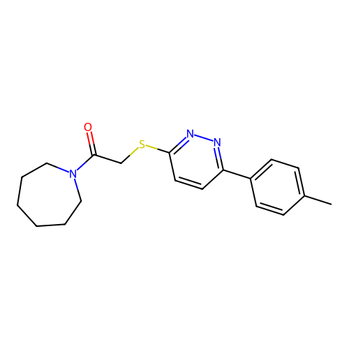 1-(Azepan-1-yl)-2-((6-(p-tolyl)pyridazin-3-yl)thio)ethanone structure