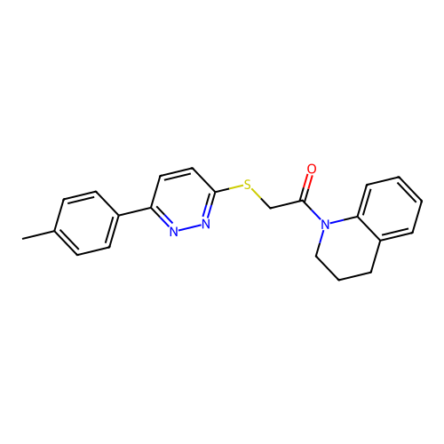 1-(3,4-dihydroquinolin-1(2H)-yl)-2-((6-(p-tolyl)pyridazin-3-yl)thio)ethanone structure