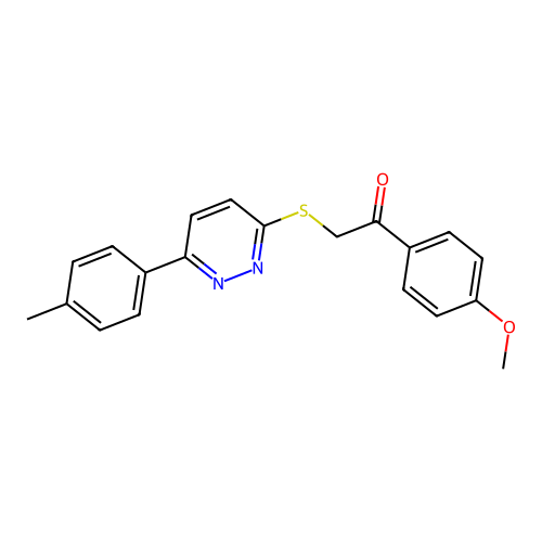 1-(4-Methoxyphenyl)-2-((6-(p-tolyl)pyridazin-3-yl)thio)ethanone structure