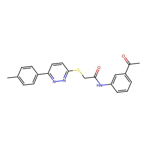 N-(3-acetylphenyl)-2-((6-(p-tolyl)pyridazin-3-yl)thio)acetamide structure