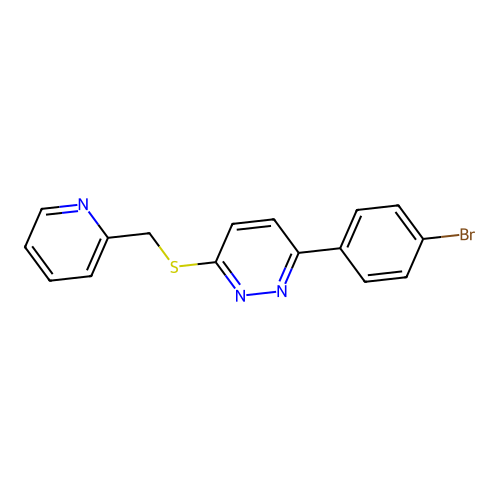 3-(4-Bromophenyl)-6-((pyridin-2-ylmethyl)thio)pyridazine structure