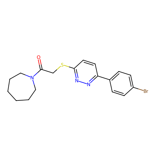 1-(Azepan-1-yl)-2-[6-(4-bromophenyl)pyridazin-3-yl]sulfanylethanone structure