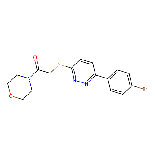 2-[6-(4-Bromophenyl)pyridazin-3-yl]sulfanyl-1-morpholin-4-ylethanone structure