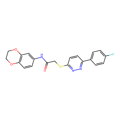 N-(2,3-dihydro-1,4-benzodioxin-6-yl)-2-[6-(4-fluorophenyl)pyridazin-3-yl]sulfanylacetamide structure