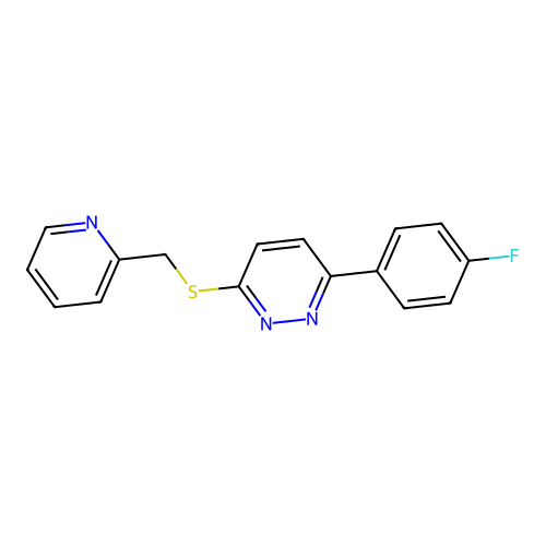3-(4-Fluorophenyl)-6-((pyridin-2-ylmethyl)thio)pyridazine structure