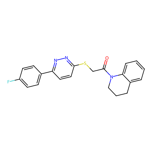 1-(3,4-dihydro-2H-quinolin-1-yl)-2-[6-(4-fluorophenyl)pyridazin-3-yl]sulfanylethanone structure