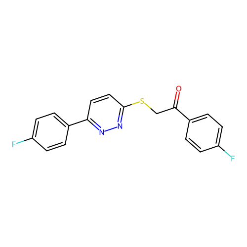 1-(4-Fluorophenyl)-2-[6-(4-fluorophenyl)pyridazin-3-yl]sulfanylethanone structure