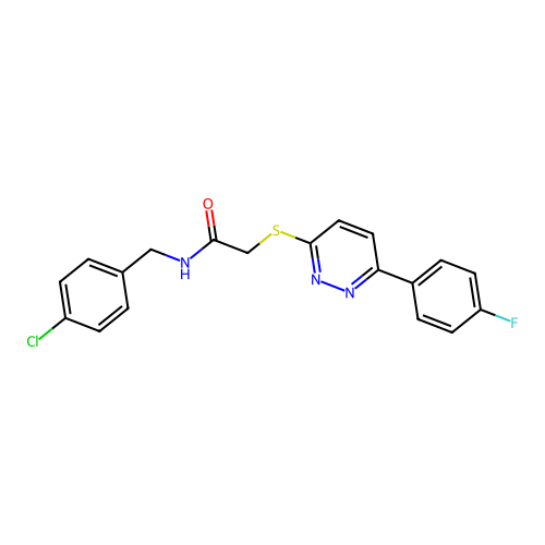 N-(4-chlorobenzyl)-2-((6-(4-fluorophenyl)pyridazin-3-yl)thio)acetamide structure
