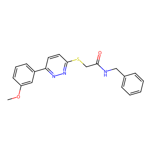 N-benzyl-2-((6-(3-methoxyphenyl)pyridazin-3-yl)thio)acetamide structure