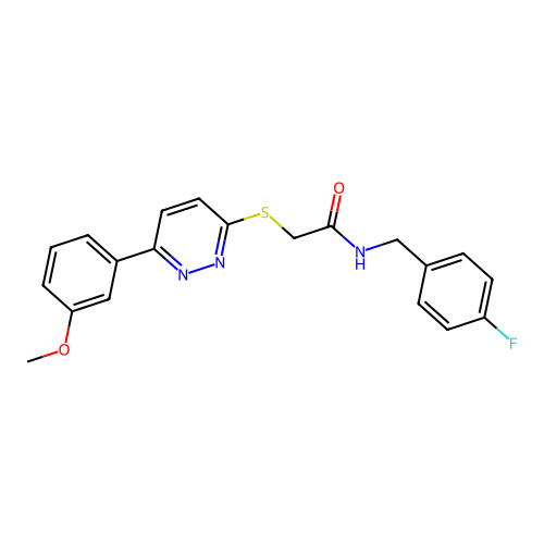 N-(4-fluorobenzyl)-2-((6-(3-methoxyphenyl)pyridazin-3-yl)thio)acetamide structure