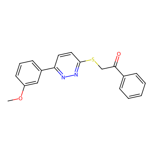 2-[6-(3-Methoxyphenyl)pyridazin-3-yl]sulfanyl-1-phenylethanone structure