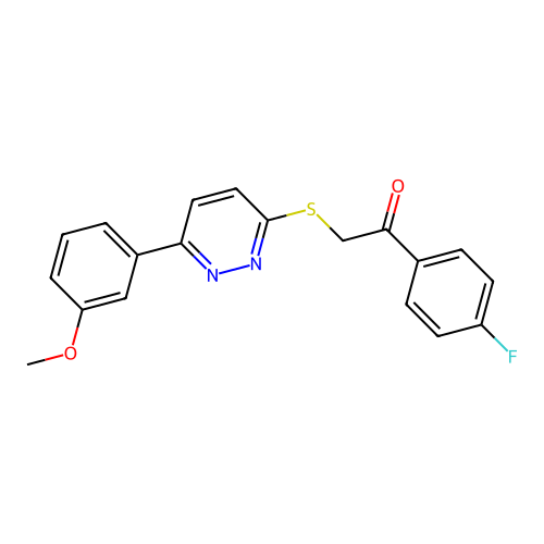 1-(4-Fluorophenyl)-2-[6-(3-methoxyphenyl)pyridazin-3-yl]sulfanylethanone structure
