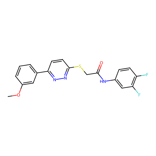N-(3,4-difluorophenyl)-2-[6-(3-methoxyphenyl)pyridazin-3-yl]sulfanylacetamide structure