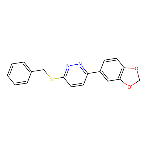 3-(1,3-Benzodioxol-5-yl)-6-benzylsulfanylpyridazine structure