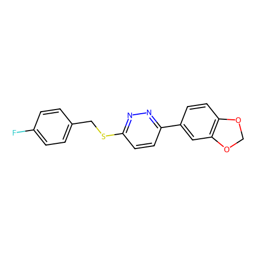 3-(1,3-Benzodioxol-5-yl)-6-[(4-fluorophenyl)methylsulfanyl]pyridazine structure