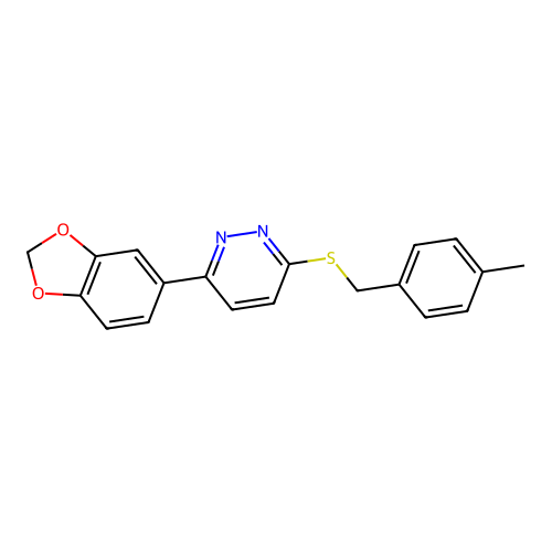 3-(1,3-Benzodioxol-5-yl)-6-[(4-methylphenyl)methylsulfanyl]pyridazine structure