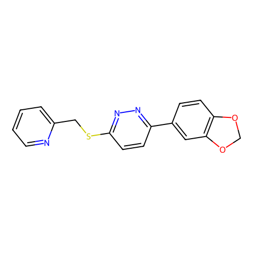 3-(1,3-Benzodioxol-5-yl)-6-(pyridin-2-ylmethylsulfanyl)pyridazine structure