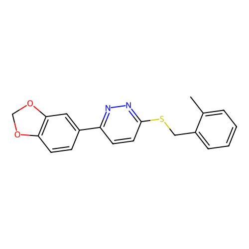 3-(1,3-Benzodioxol-5-yl)-6-[(2-methylphenyl)methylsulfanyl]pyridazine structure