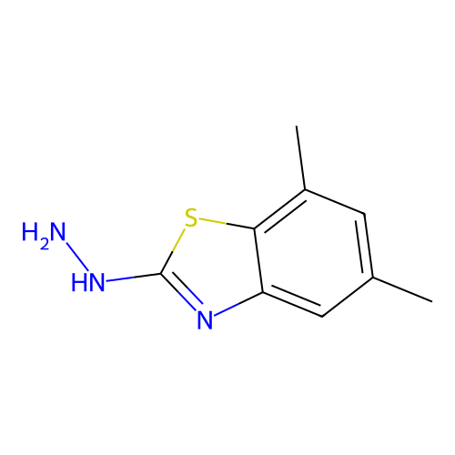 2-Hydrazino-5,7-dimethyl-1,3-benzothiazole structure