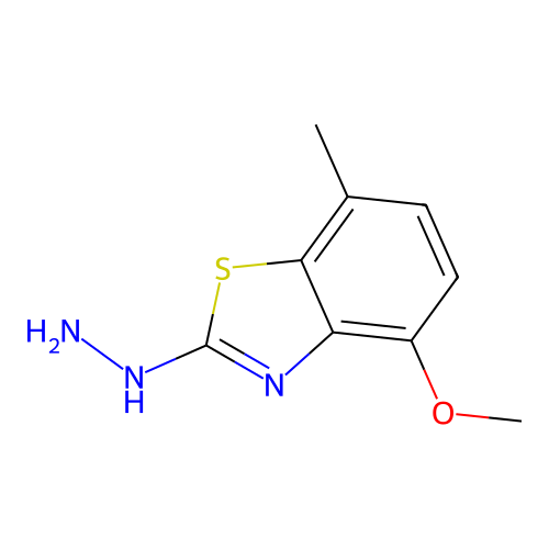 2-Hydrazino-4-methoxy-7-methyl-1,3-benzothiazole structure