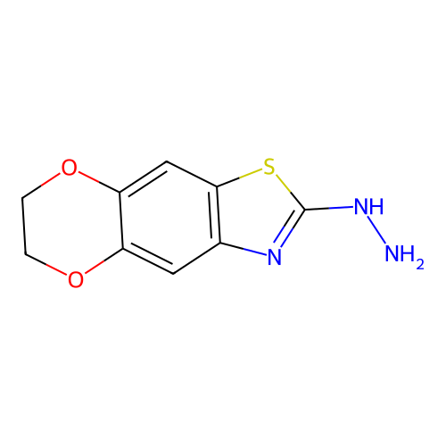 2-Hydrazinyl-6,7-dihydro(1,4)dioxino(2,3-f)benzothiazole structure
