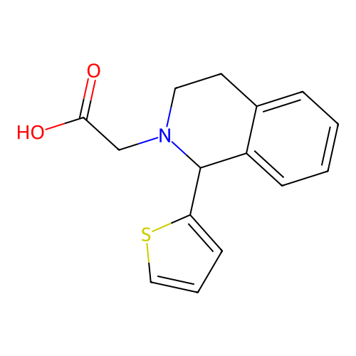 [1-(2-Thienyl)-3,4-dihydroisoquinolin-2(1H)-yl]acetic acid structure
