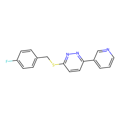 3-((4-Fluorobenzyl)thio)-6-(pyridin-3-yl)pyridazine structure