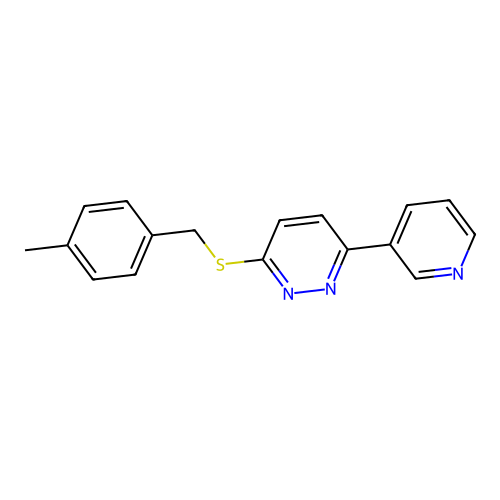 3-((4-Methylbenzyl)thio)-6-(pyridin-3-yl)pyridazine structure