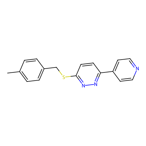 3-((4-Methylbenzyl)thio)-6-(pyridin-4-yl)pyridazine structure